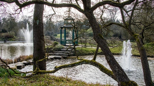 Winter in the Water garden at Cliveden, Buckinghamshire